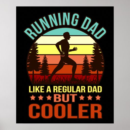 Papa Definition Half Marathon Runner Fitnes Poster (Voorkant)