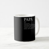 Papa definition outfit father's day gift German Koffiemok (Voorkant rechts)