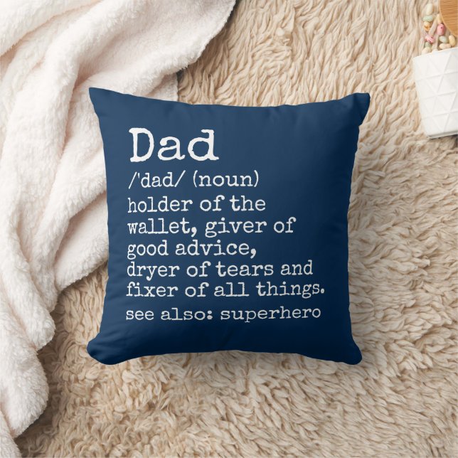 Papa Definition Vaderdag Cadeft Pillow Kussen (Deken)