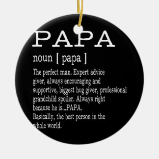 Papa Definition Vaderdag Mannen Keramisch Ornament
