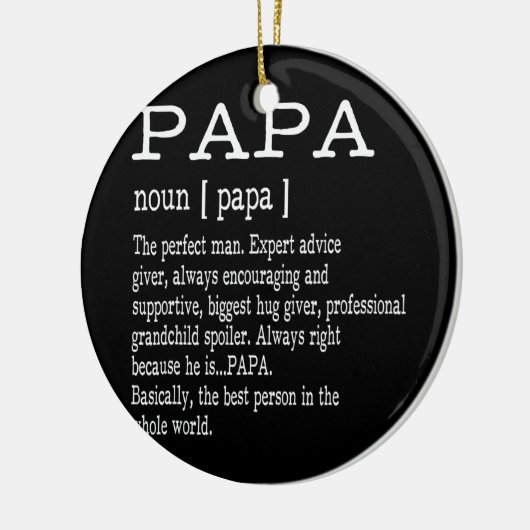 Papa Definition Vaderdag Mannen Keramisch Ornament (Links)