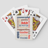 Papa Definition Word Collage Typografie Pokerkaarten (Achterkant)