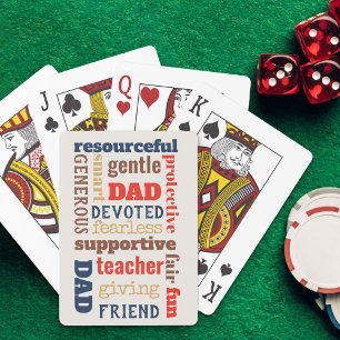 Papa Definition Word Collage Typografie Pokerkaarten