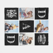 Papa Deken Gepersonaliseerde Gift voor Mannen (Voorkant (Horizontaal))