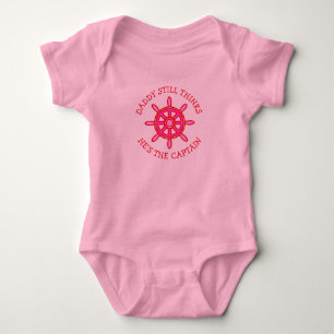 Papa denkt dat hij de Captain Funny Baby is Romper