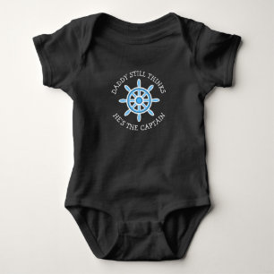 Papa denkt dat hij de Captain Funny Baby is Romper