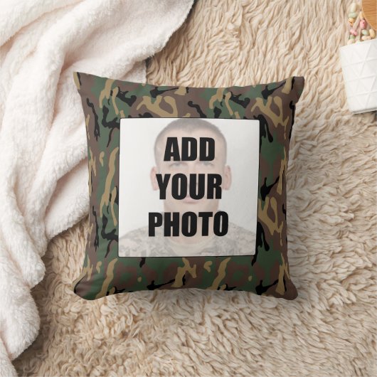 Papa Deployment Photo Pillow - Chip Camo Kussen (Deken)