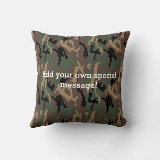 Papa Deployment Photo Pillow - Chip Camo Kussen (Achterkant)