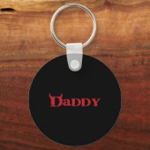 Papa Devil Horn Lazy Halloween Costume Gothic Pap Sleutelhanger (Voorkant)