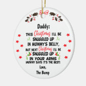 Papa, deze kerst word ik opgesnuffeld keramisch ornament (Links)