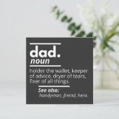 Papa Dictionary Definition - Grapny Fathers Day Gi Kaart (Staand voorkant)