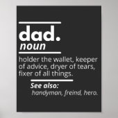 Papa Dictionary Definition - Grapny Fathers Day Gi Poster (Voorkant)