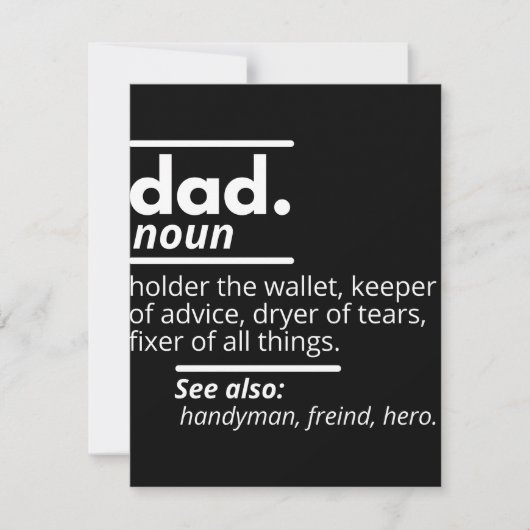 Papa Dictionary Definition - Grapny Fathers Day Gi Save The Date (Voorkant)