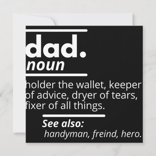 Papa Dictionary Definition - Grapny Fathers Day Gi Save The Date (Voorkant)