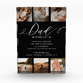 Papa Dictionary Definition Photo Collage Black Fotoblokken (Voorkant)