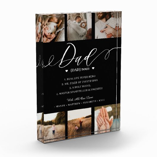 Papa Dictionary Definition Photo Collage Black Fotoblokken (Links)