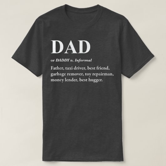 Papa Dictionary Definition T-Shirt - Funny Fathers (Design voorkant)
