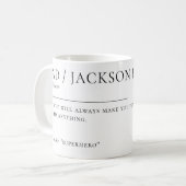 Papa Dictionary Definition Vaderdag Custom Koffiemok (Voorkant links)