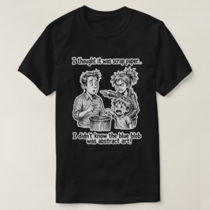 Papa die kunst van kinderen weggooit, grappige fam t-shirt