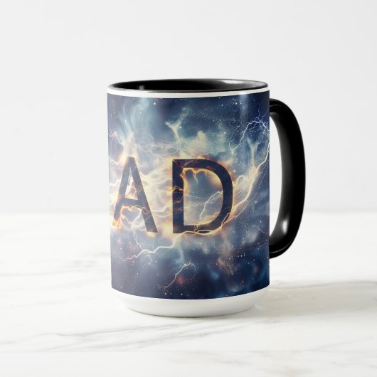 "Papa" Digitale kunst Mok (Voorkant rechts)