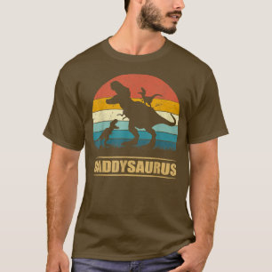 Papa Dinosaur Daddysaurus 2 kinder Vaderdag Gif T-shirt