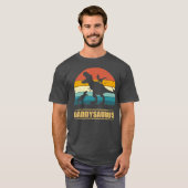 Papa Dinosaur Daddysaurus 2 Kinder Vaderdag T-shirt (Voorkant volledig)
