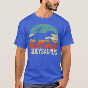 Papa Dinosaur Daddysaurus 3 drie Kinder xmas chris T-shirt