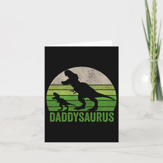 Papa Dinosaur Papa Grappig Vaderdag Cadeau Kaart (Voorkant)