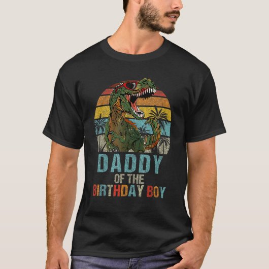 Papa Dinosaur van de familie van de geboorte jonge T-shirt (Voorkant)