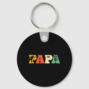 Papa Disc Golf-liefhebber Frisbee Golfende Papa Va Sleutelhanger