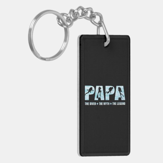 Papa Diver Myth Legend Duiken Duiker Papa Sleutelhanger (Voorkant Links)