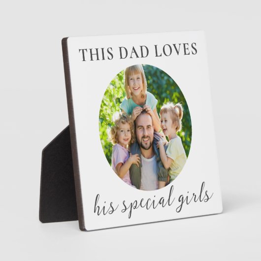 Papa dochter aangepaste foto fotoplaat (Voorkant)