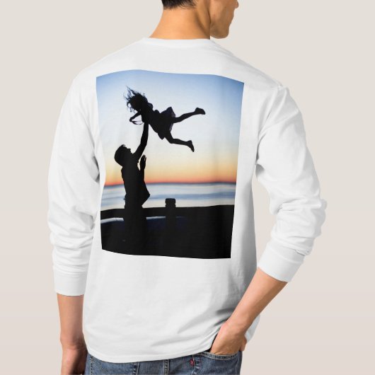 Papa Dochter Duo Grappig Cadeau voor Vader Papa T-shirt (Achterkant)