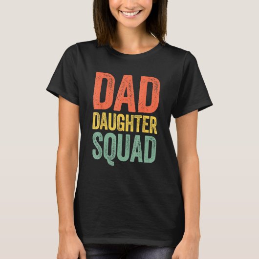 Papa Dochter Team Vaderendag T-shirt (Voorkant)