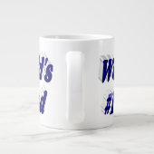 Papa donkerblauwe halve tekst grote koffiekop (Achterkant)