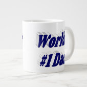 Papa donkerblauwe halve tekst grote koffiekop (Voorkant rechts)