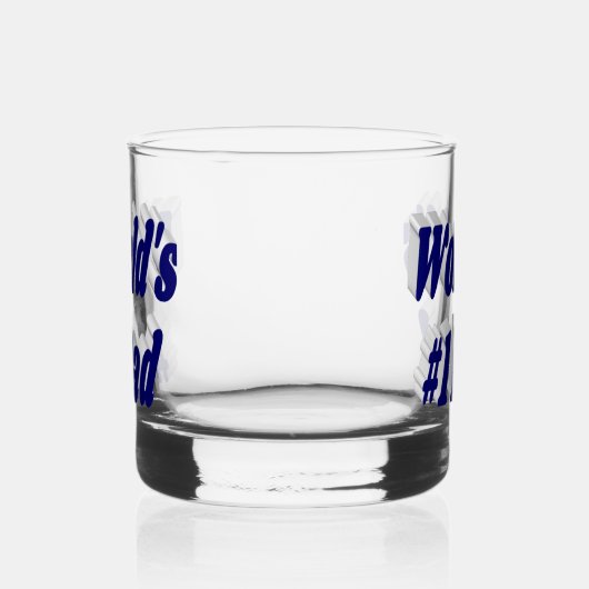 Papa donkerblauwe halve tekst whisky glas (Links)