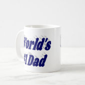 Papa donkerblauwe halve tekstkoffie-mok koffiemok (Voorkant links)