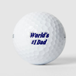 Papa donkerblauwe tekst golfballen