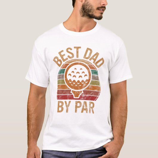 Papa door Par Vaderdag Golf T-shirt (Voorkant)