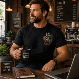 Papa Draait Op Koffie & Sarcasme Leuk Vaderdag T-shirt