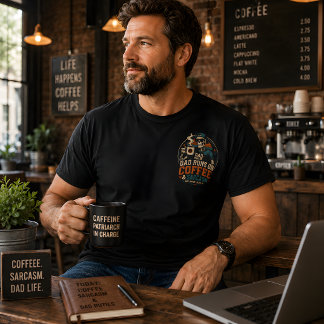 Papa Draait Op Koffie & Sarcasme Leuk Vaderdag T-shirt
