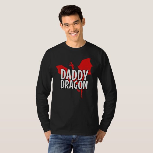 Papa Dragon Mythical Legendary Creature Vader's T-shirt (Voorkant volledig)