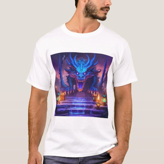 Papa draken schedel. T-shirt (Voorkant)