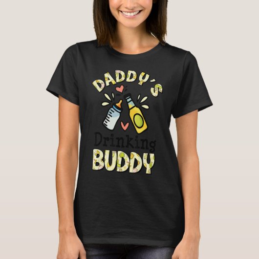 Papa Drink Buddy Beer Vaderdag Papa T-shirt (Voorkant)