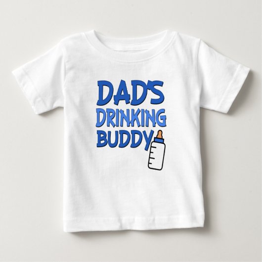 Papa Drink Buddy grappig babyjongen shirt (Voorkant)