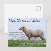 Papa, Du bist voll Schaf! Briefkaart (Voorkant / Achterkant)