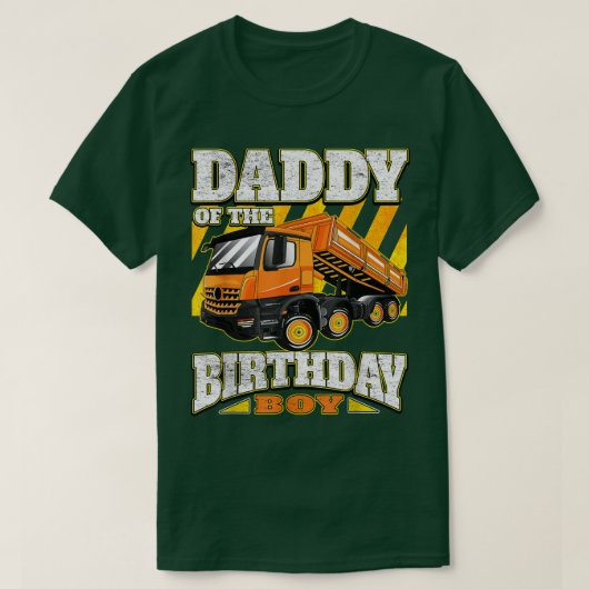 Papa - Dump Truck Birthday T-shirt (Design voorkant)