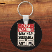 Papa dutjes Funny Vader Humor Sleutelhanger (Voorkant)