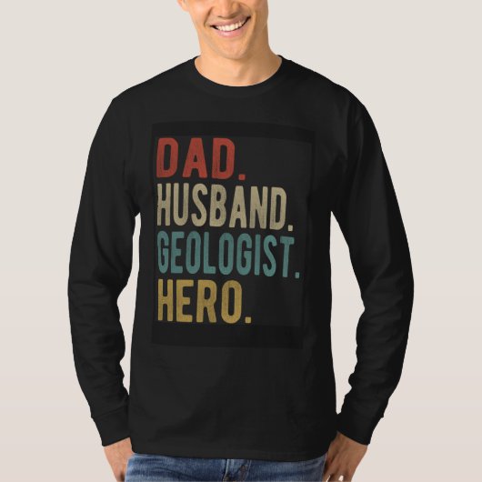 Papa echtgenoot geoloog held t-shirt (Voorkant)